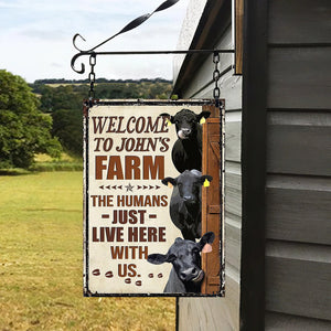 BLACK ANGUS CATTLE LOVERS WELCOME TO OUR FARM METAL SIGN