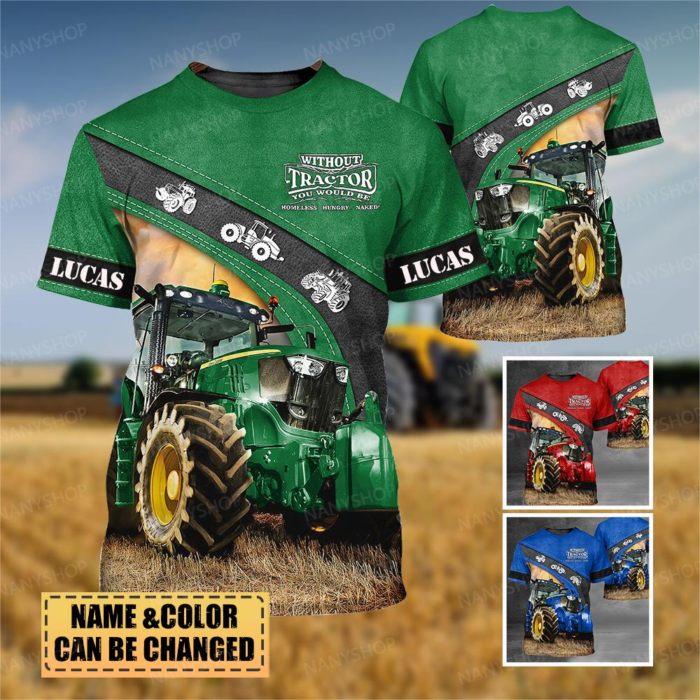 Personalized Tractor 3D T-Shirt