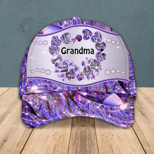 Personalized Grandma Kid Colorful Sparkling 3D Cap