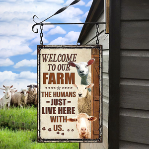 SHEEP LOVERS WELCOME TO OUR FARM METAL SIGN