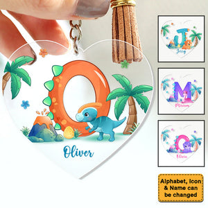 Personalized Gift For Granddaughter/Son Kid With Letter Acylic Keychain