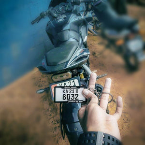 Number Plate Keychain With Name & Vehicle Model