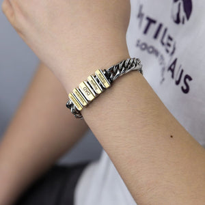 Father's Day Gift Cuba Link Men's Bracelet With Personalized Beads