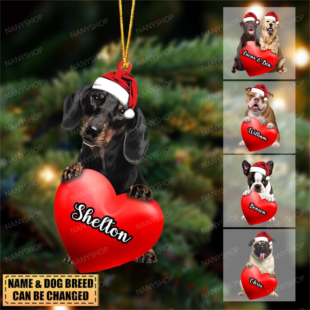 Personalized Dog Christmas Love-Two Sided Ornament