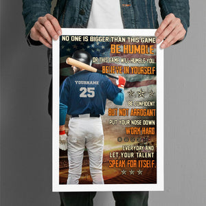 Personalized Gift for Baseball Lovers Poster-Baseball Speak For Itself