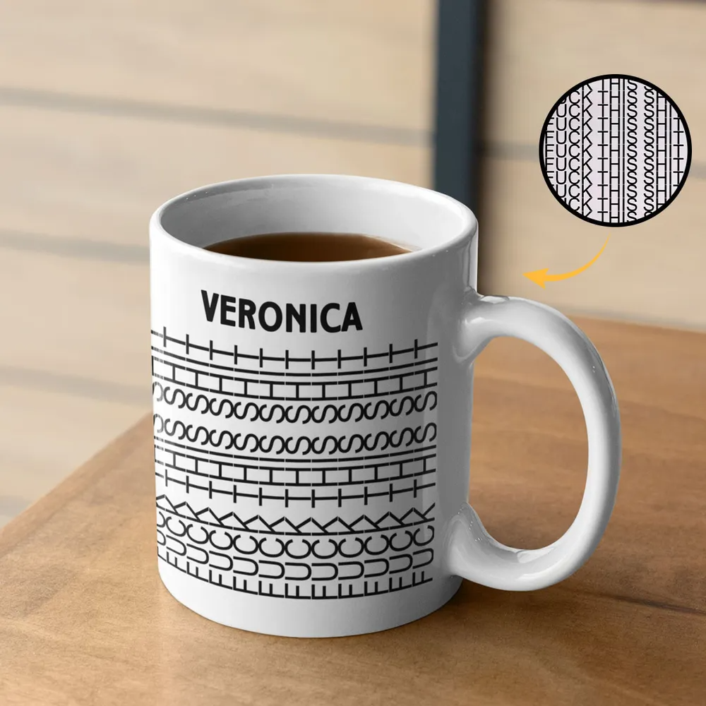 FK This Sht Funny Personalized Mug, Hidden Funny Message Mug, Father's Day Gift for Dad, Gift for Colleagues, Custom Name