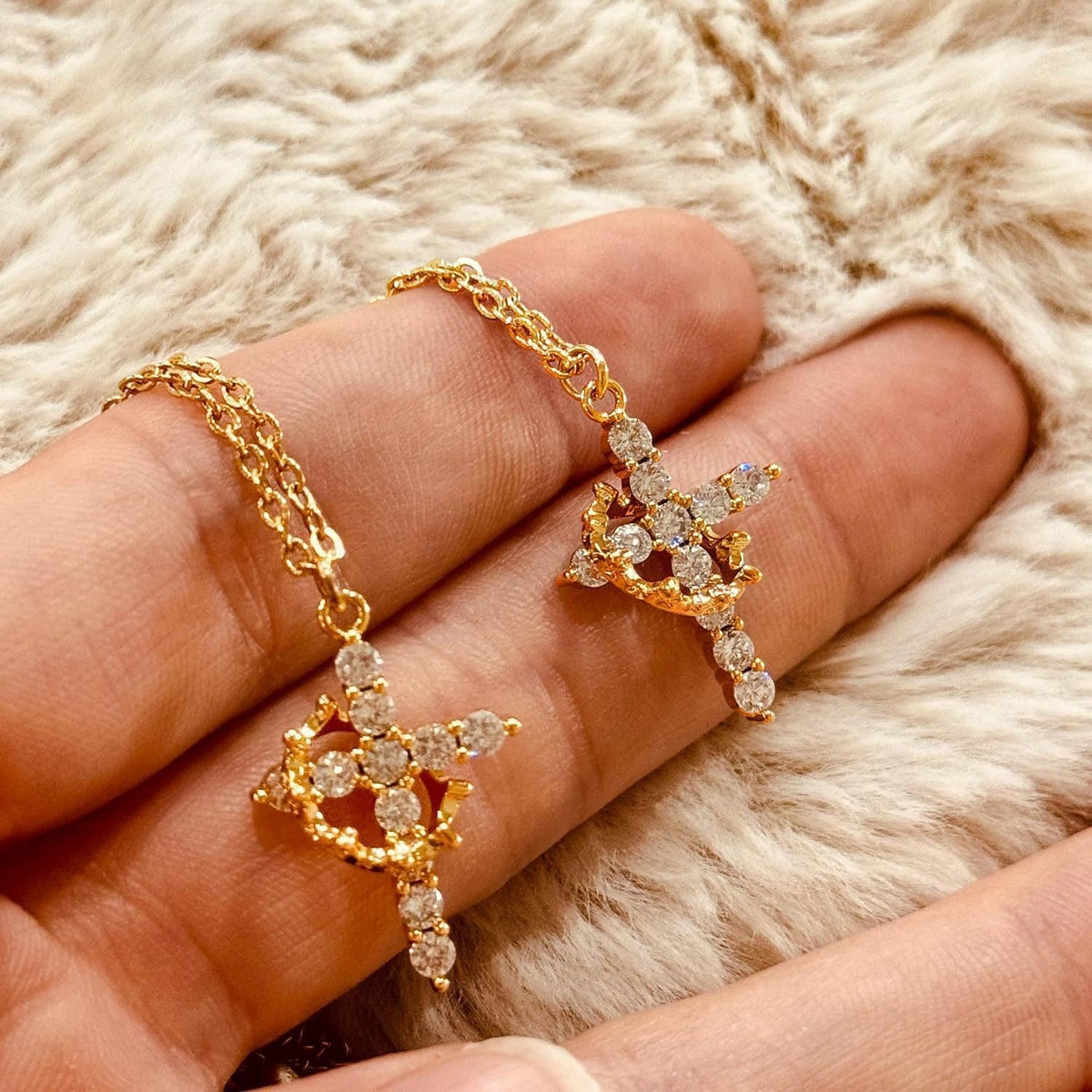 Crown Cross Necklace