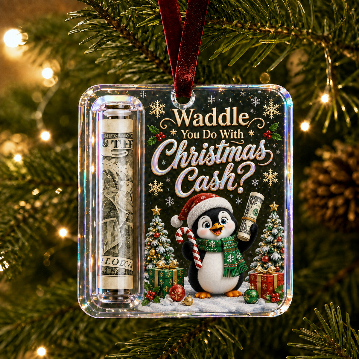 Christmas Cash Holder Ornament Gift for Family