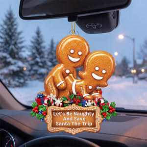 Personalized "Naughty Gingerbread Couple" Christmas Ornament – Gift For Couples