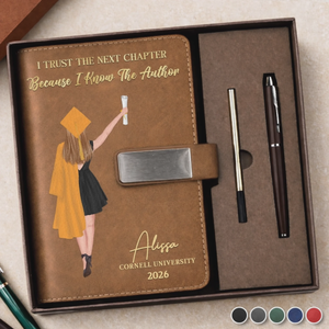 Personalized Graduation Notebook – "Write Your Own Story" – PU Leather Gift For Him & Her