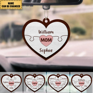 Personalized Custom Heart Acrylic Ornament For Family