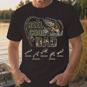 Personalized "Reel Men Fish" T-shirt – Father's Day Gift For Dad & Grandpa