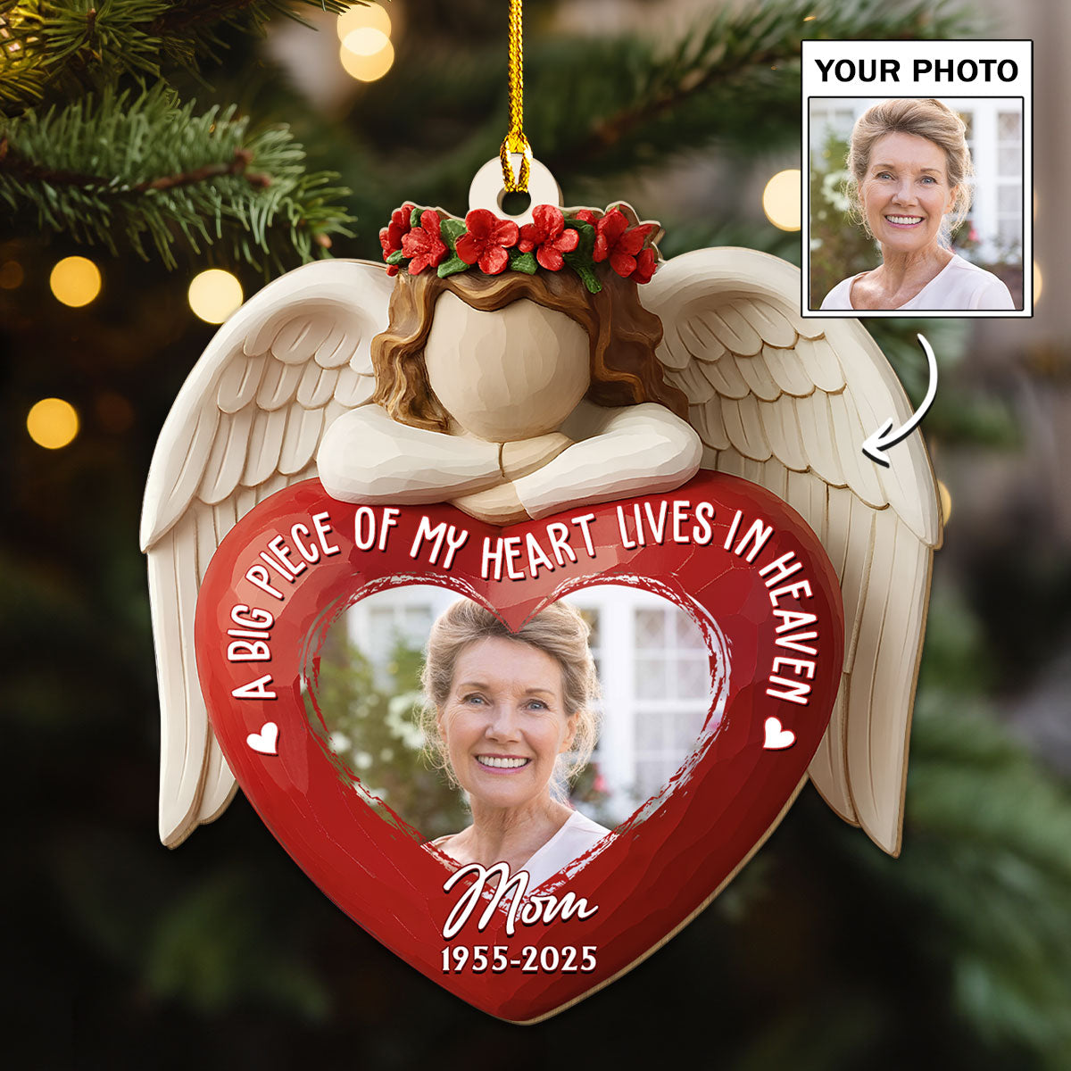A Big Piece Of My Heart - Personalized Acrylic Ornament