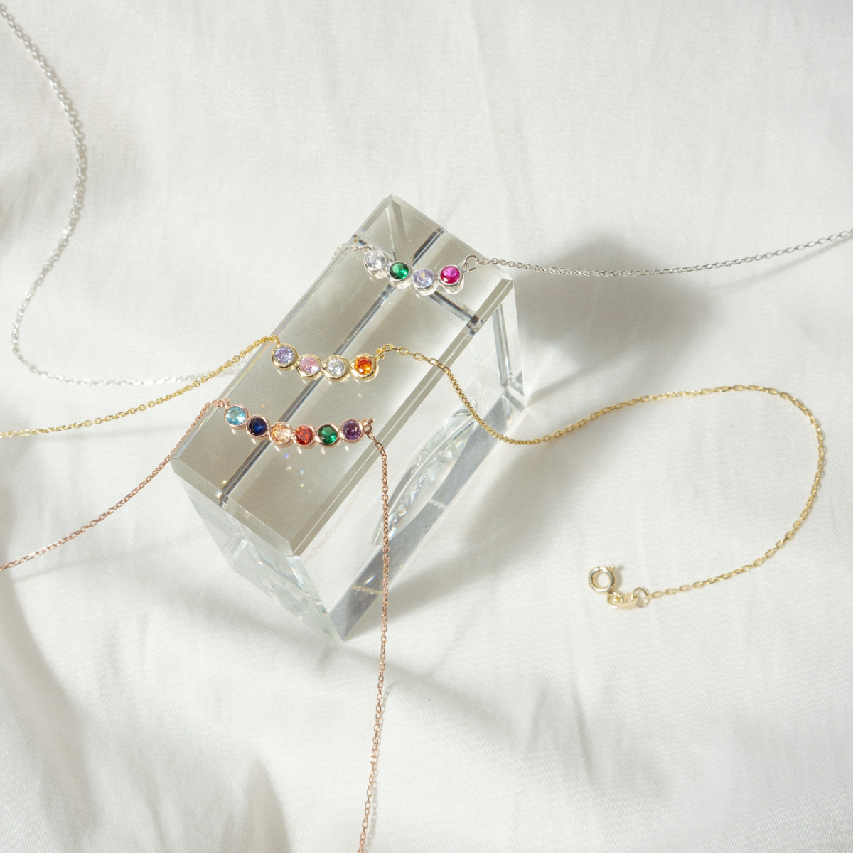 Personalized Family Birthstone Necklace,Multiple Birthstone Necklace