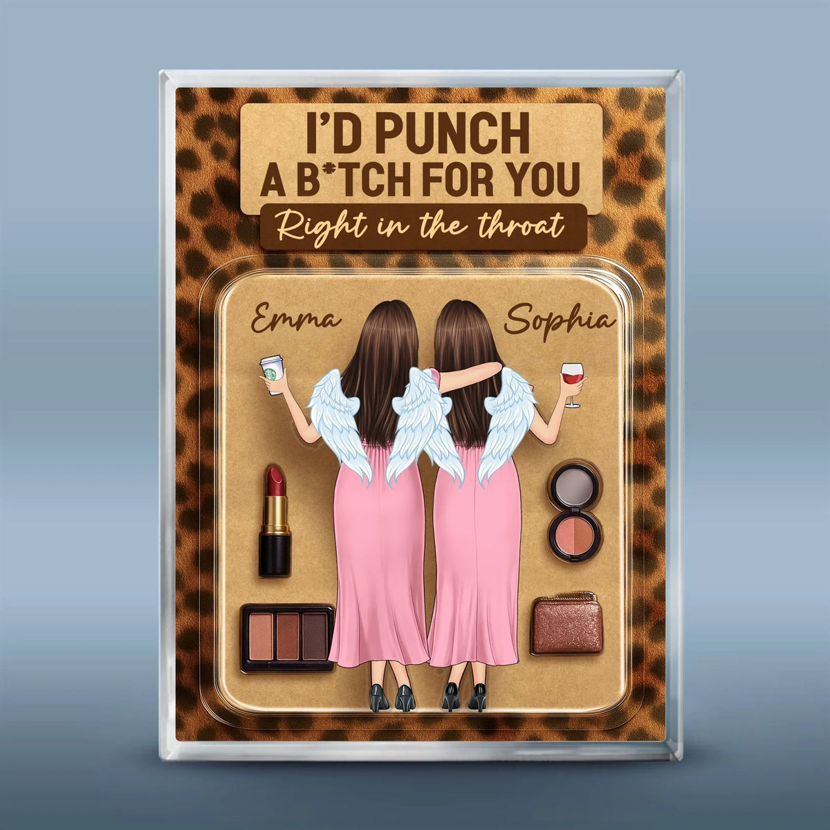 Custom Rectangle Shaped Acrylic Plaque - Personalized Best Friend Birthday Gifts