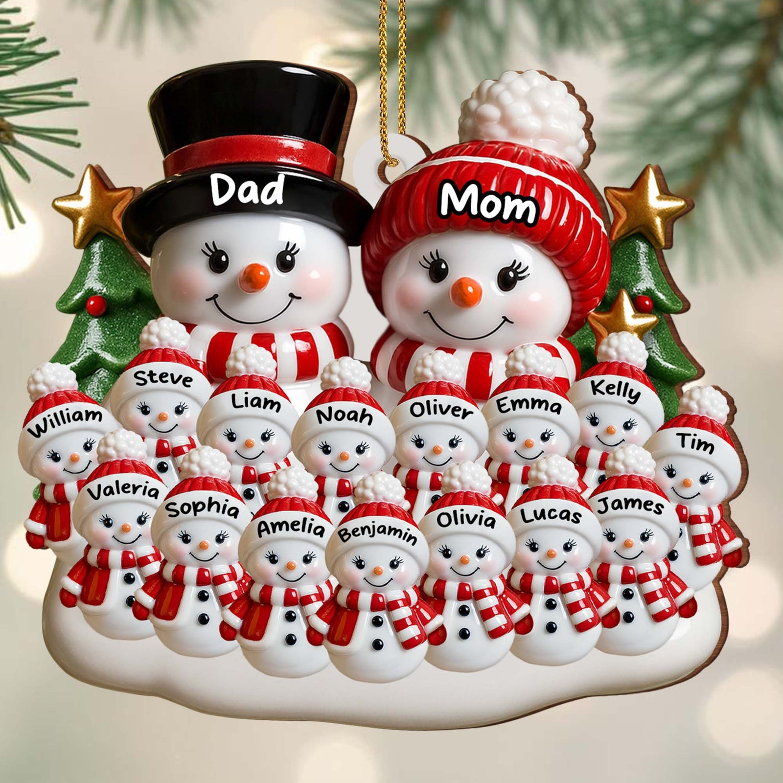 Create A Heartwarming Family Christmas, Personalized Wood Ornament, Gift For Family