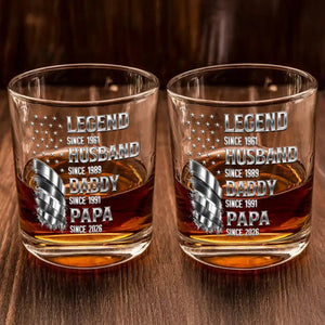 Legend Husband Dad Grandpa - Personalized Whiskey Glass