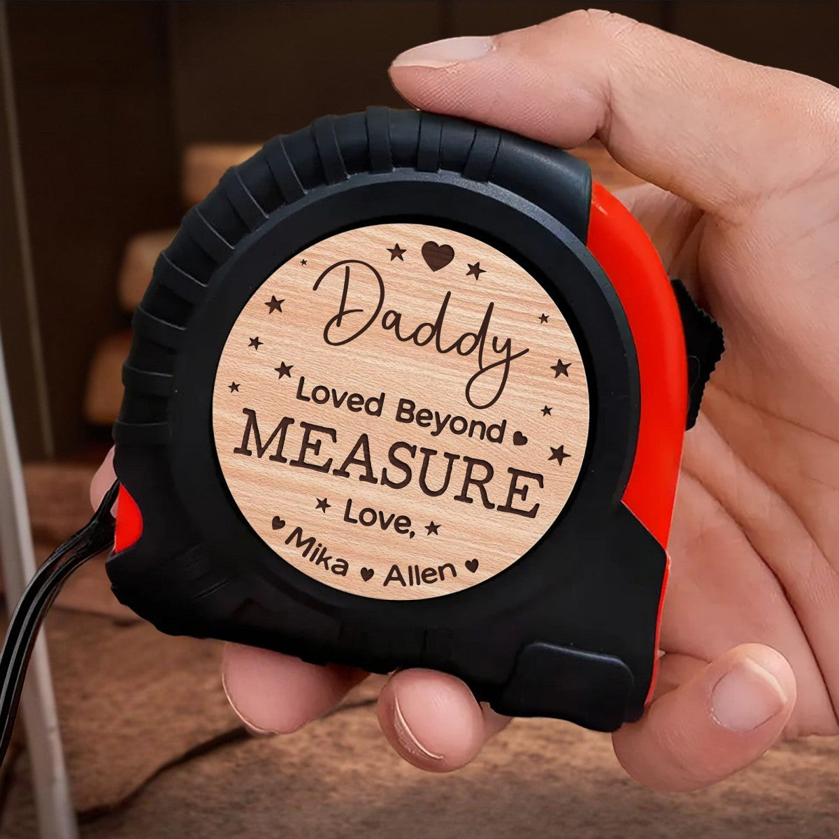 Daddy Loved Beyond Measure - Personalized Custom Tape Measure