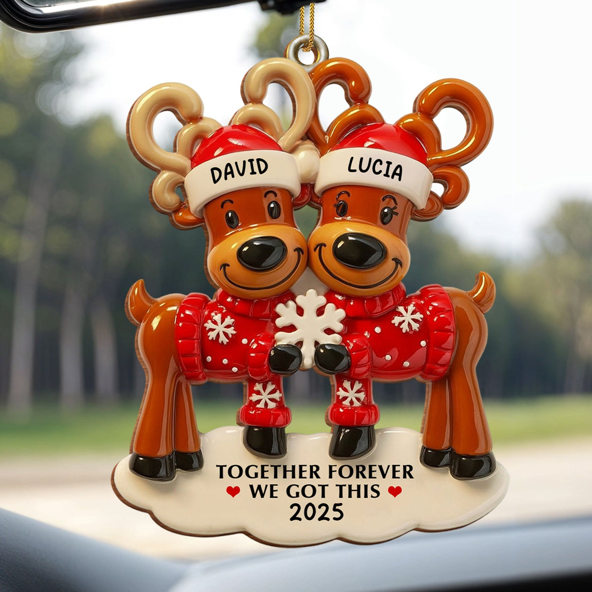 Together Forever We Got This Personalized Reindeer Ornament