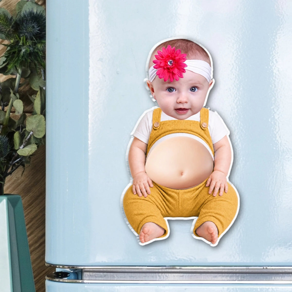 Tiny Squishy Belly - Personalized Squishy Acrylic Fridge Magnet