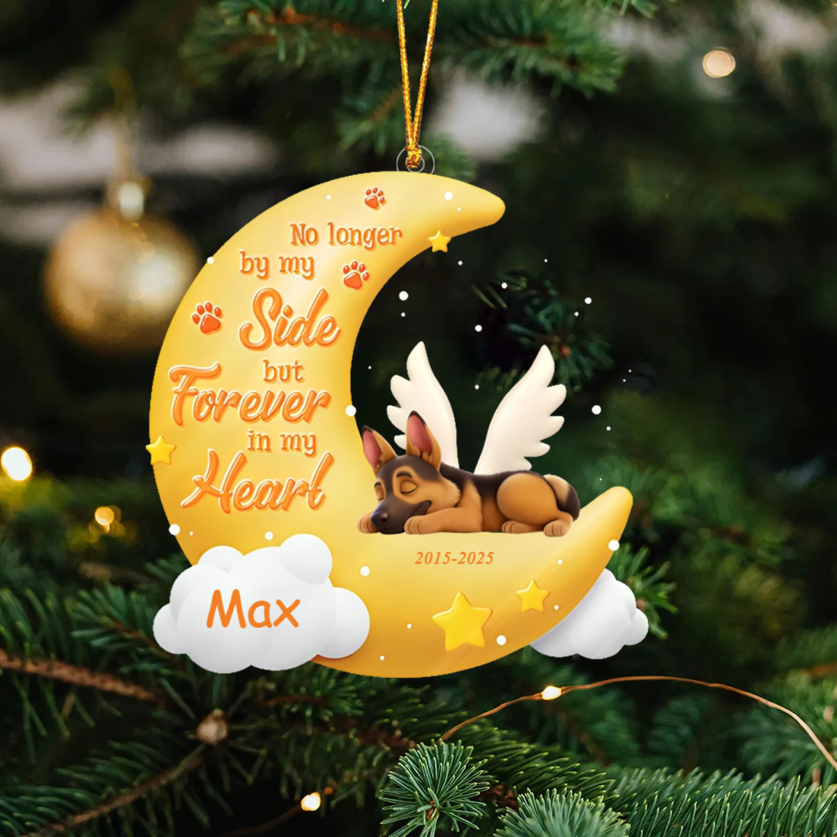 No Longer By My Side But Forever In My Heart - Personalized Acrylic Ornament