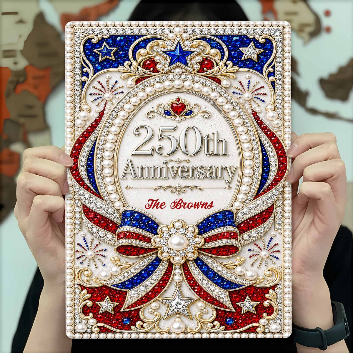 250th Anniversary Personalized Metal Sign For Family and Patriots