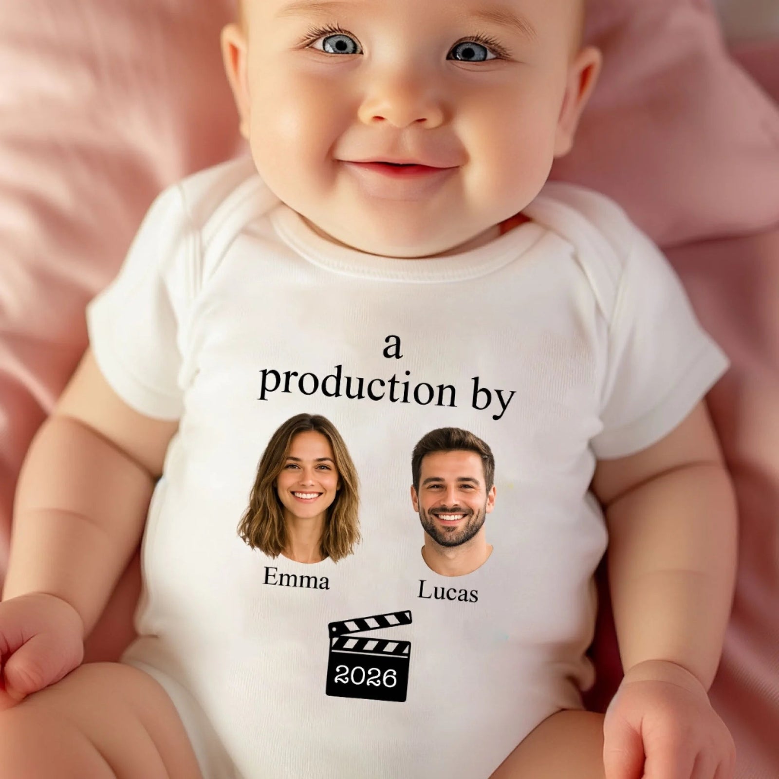 A Big Love Made from Mom Dad Personalized Baby Onesie Gift for Mom Dad New Baby Kids Gift with Custom Parents Name