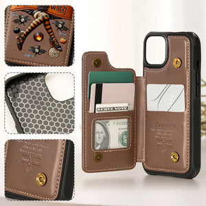 Halloween Gift For Grandma, Mama Witch - Personalized Mother Wallet Phone Case