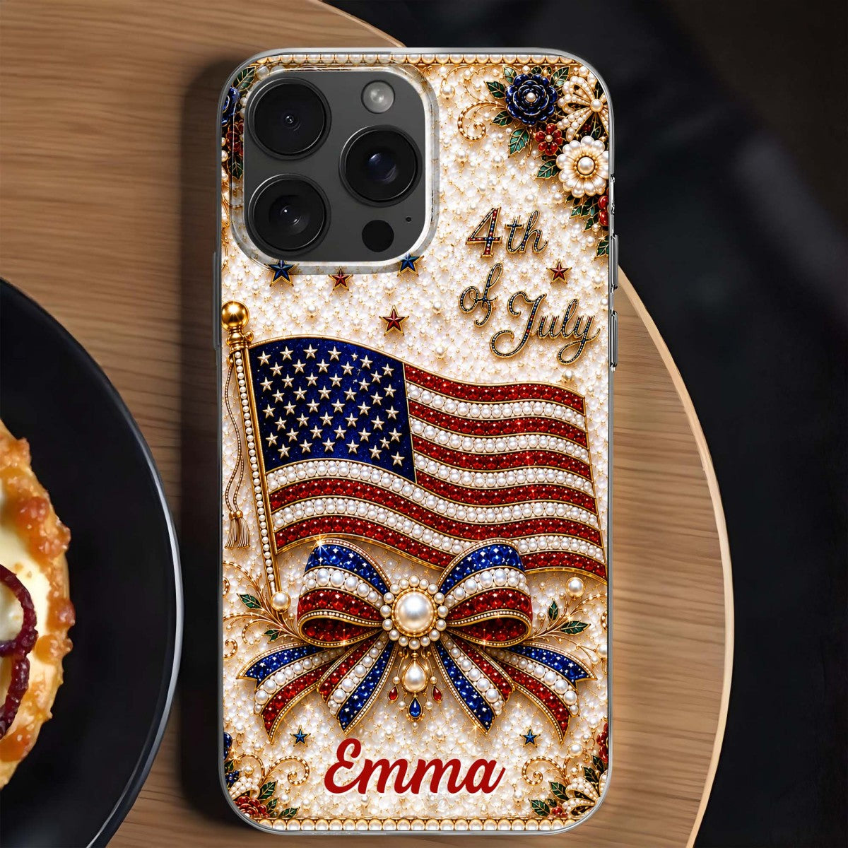 4th of July American Flag Personalized Phone Case
