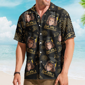 Vintage Childhood Themed Personalized Hawaiian Shirt - Graduation Matching Shirt With Childhood Photo