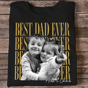 Custom Vintage Photo Personalized Shirt for Dad