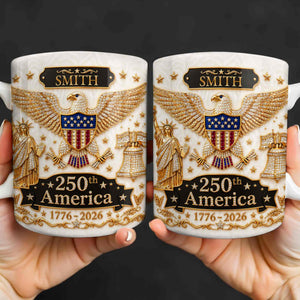 America Patriotic Eagle Personalized Custom Coffee Mug
