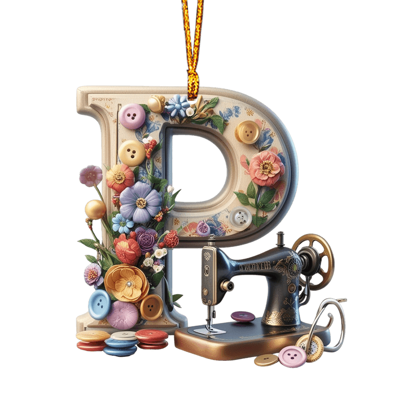 Beautiful Sewing Letter Shaped Ornament