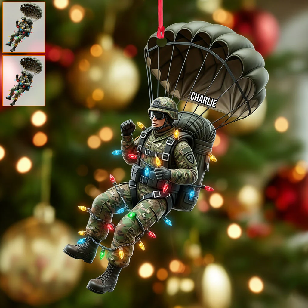 Veteran Christmas Ornament - Military Parachutist Personalized Ornament