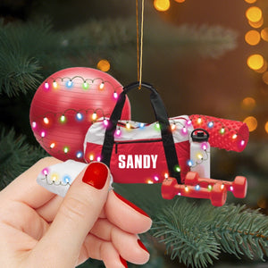 Personalized Fitness Workout Ornament, Gift For Body Builder