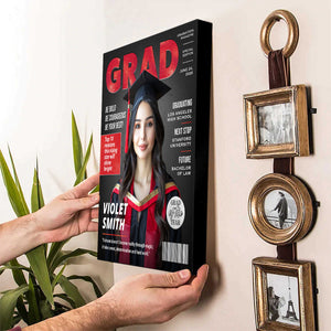 Personalized Graduation Magazine Cover Canvas , Personalized Graduation Gifts for Him or Her