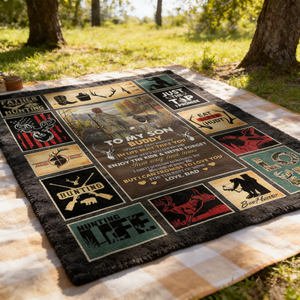 To My Son Hunting Blanket - Personalized Hunting Gifts for Son, Hunting Gift