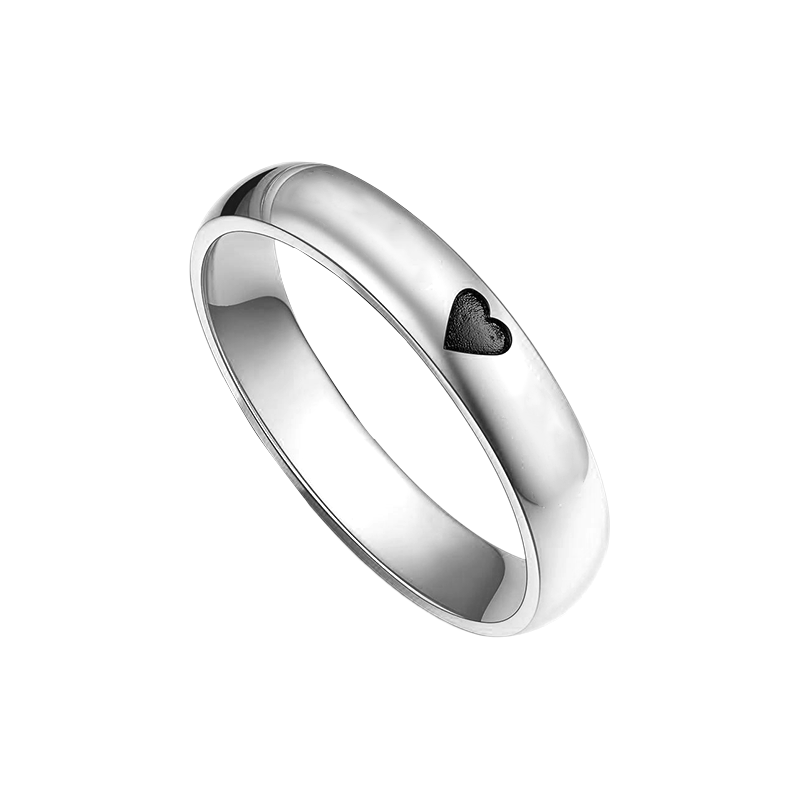 Couple Ring - Personalized Name Matching Heart Promise Rings