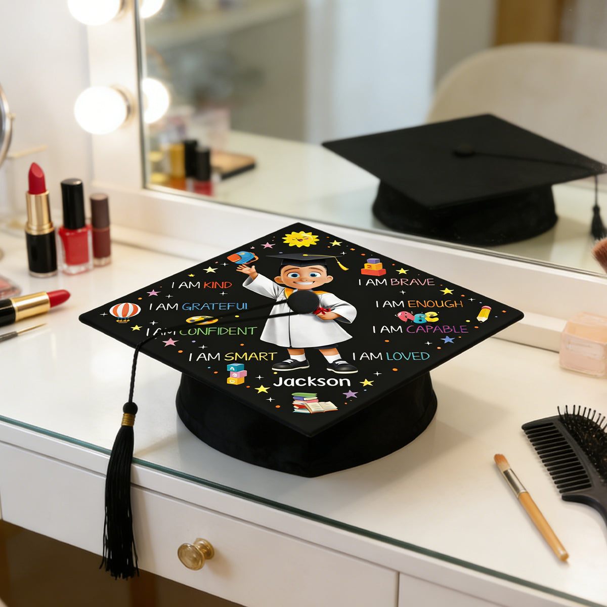Custom Preschool Kindergarten Graduation - Personalized Graduation Cap Topper