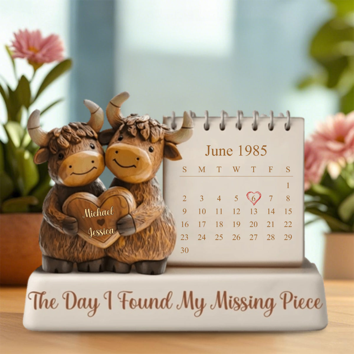 The Day I Found My Missing Piece - Personalized Couple Custom Shaped Acrylic Plaque