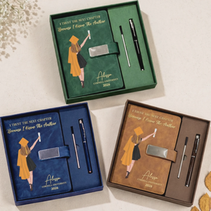 Personalized Graduation Notebook – "Write Your Own Story" – PU Leather Gift For Him & Her