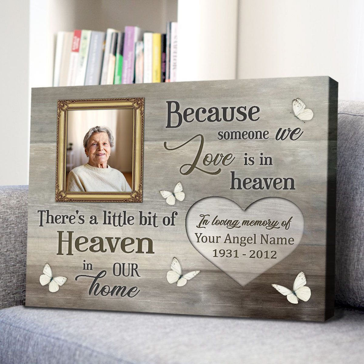 Personalized Unique Memorial Canvas Remembrance Gifts, Sympathy Gifts