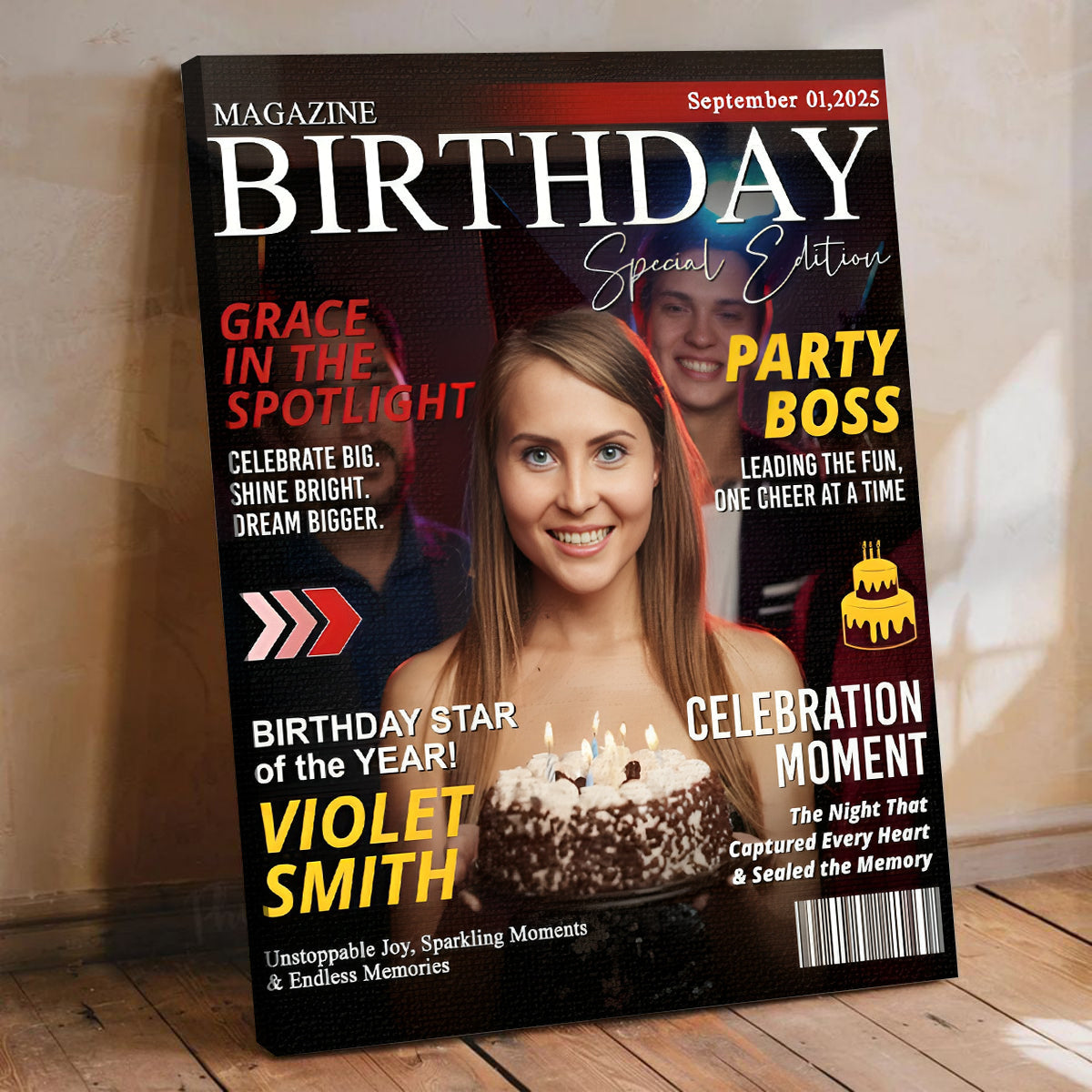 Custom Birthday Magazine Cover, Custom Gift for Best Friend, Bestie Gifts, Gift for Her, Best Friend Custom Birthday Magazine