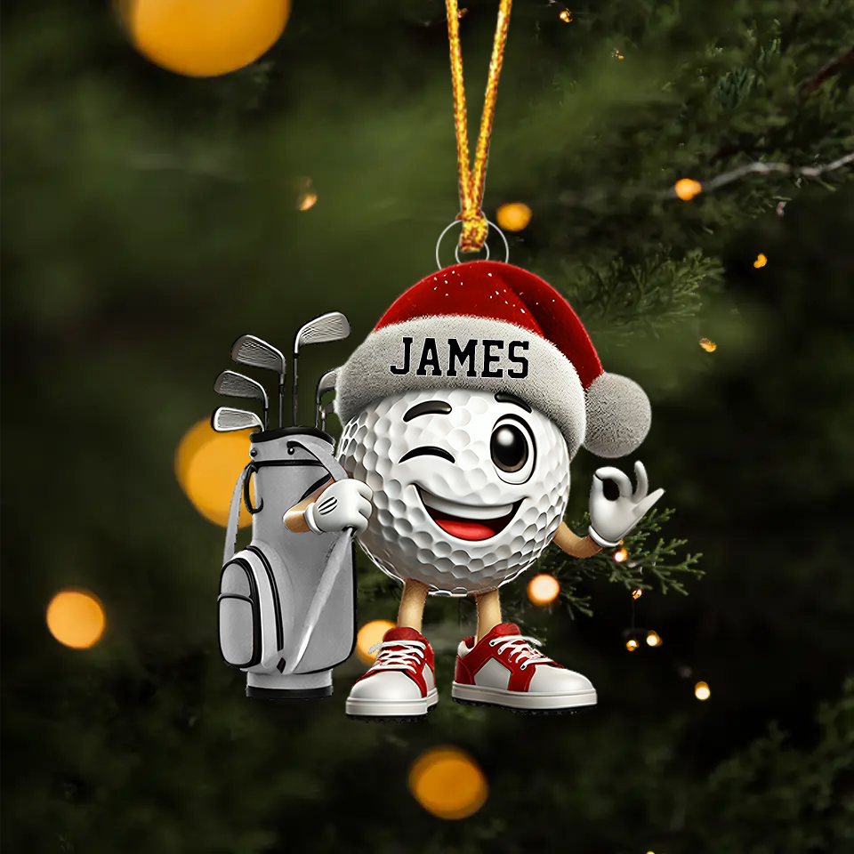 Golf Player Home Decor Christmas Ornament Personalized Ornament