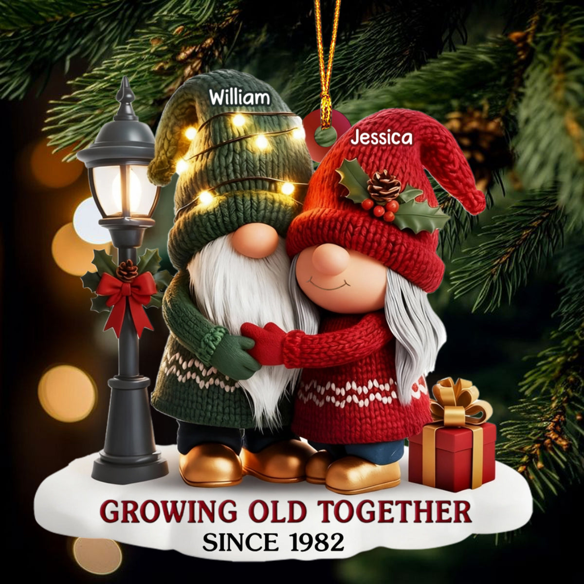 Personalized Anniversary Christmas Ornament Wedding Gifts For Husband And Wife, Him And Her - Our Story Continues