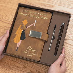 Personalized Graduation Notebook – "Write Your Own Story" – PU Leather Gift For Him & Her