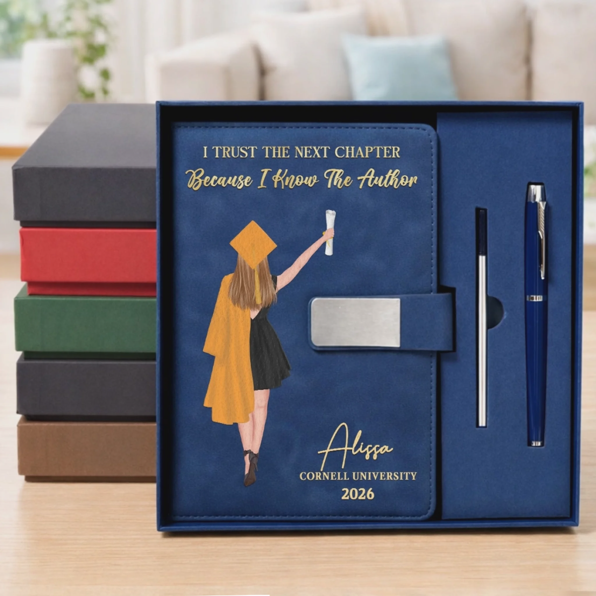 Personalized Graduation Notebook – "Write Your Own Story" – PU Leather Gift For Him & Her