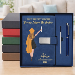 Personalized Graduation Notebook – "Write Your Own Story" – PU Leather Gift For Him & Her
