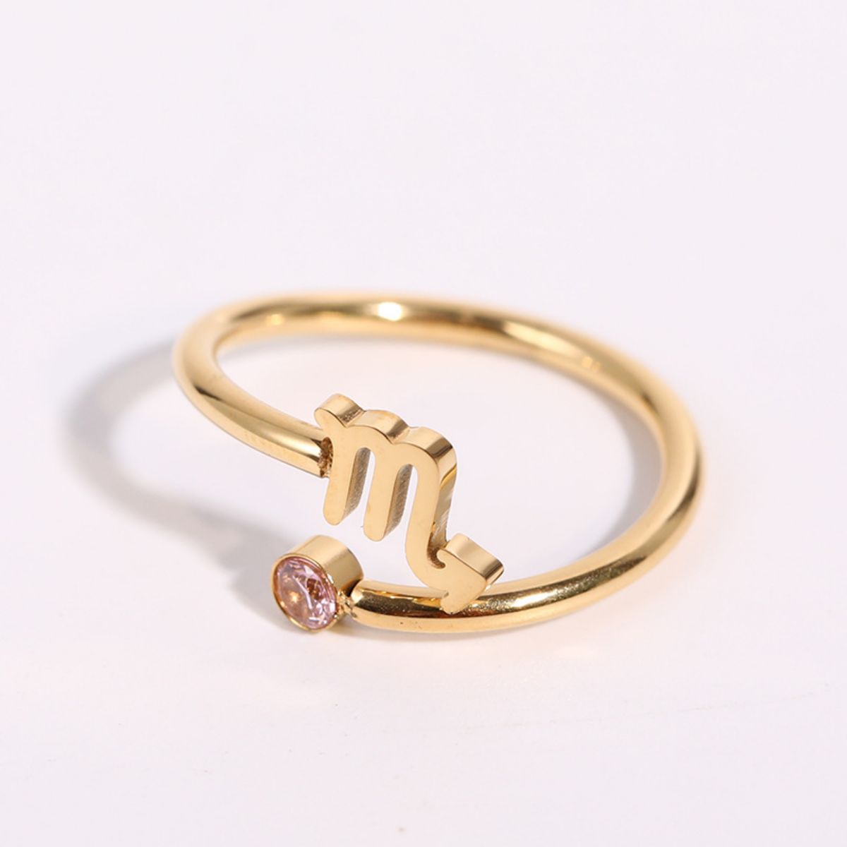 Minimalist Personalized Birthstone Constellation Open Ring