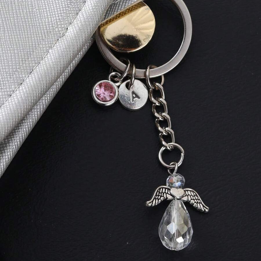 Protection Angel Personalized Guardian Angel Keychain, Best Friend Gift Idea